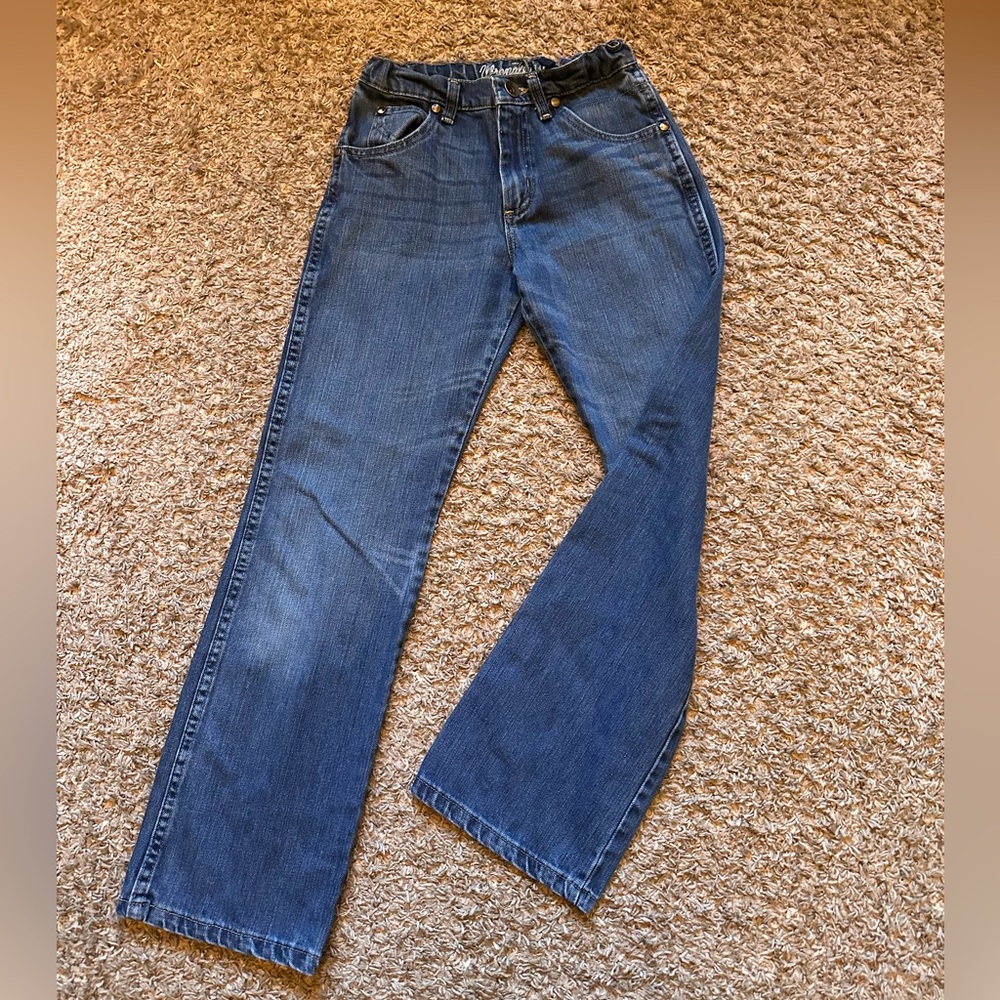 Boy’s Wrangler Retro Relaxed Bootcut Jeans; Denim; Size 14 Slim